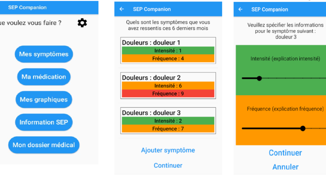 App pour la gestion de la Sclérose En Plaques -